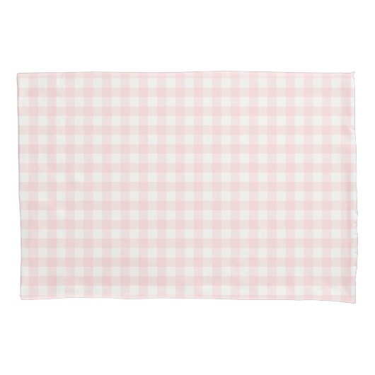 Roze Gingham Roze en witte cheque Kussensloop (Voorkant)