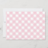 Roze Gingham Rubber Duckie Baby shower Kaart (Achterkant)