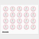 Roze gingham ruit Thuisgemaakte aardbeienjam label (Vel)