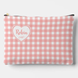 Roze Gingham Ruitpatroon Etui