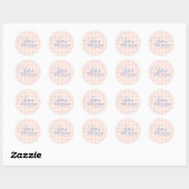 Roze Gingham Rut Streep Behang Stickers (Vel)