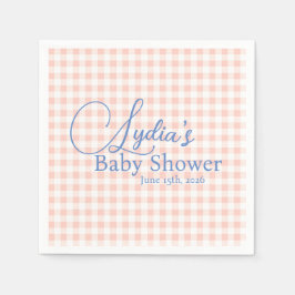 Roze Gingham Rut Streepbehang om af te scheuren Servet