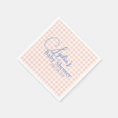 Roze Gingham Rut Streepbehang om af te scheuren Servet (Hoek)