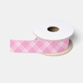Roze Gingham satijn lint – Baby Meisje Douche Gift (Spoel)