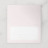 Roze gingham schattig eenvoudig meisje baby shower plaatskaartje (Buitenkant ongevouwen)