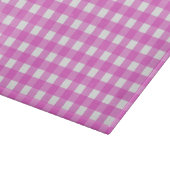 Roze gingham snijplank (Hoek)