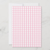 Roze Gingham Some Bunny Is Turning One Verjaardag Kaart (Achterkant)