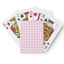 Roze Gingham Speelkaarten