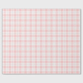 Roze Gingham Stijl Plaid Patroon Cadeaupapier (Vlak)