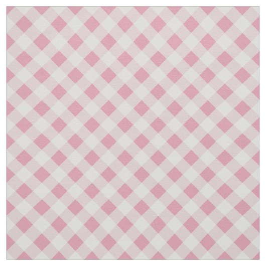 Roze Gingham Stof (Swatch)