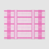 Roze Gingham Streep Geruit Patroon Tissuepapier (Voorkant)