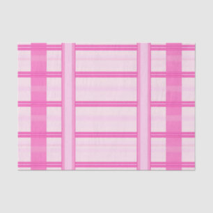 Roze Gingham Streep Geruit Patroon Tissuepapier