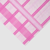 Roze Gingham Streep Geruit Patroon Tissuepapier (Detail)