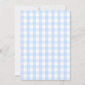 Roze Gingham Strik Babymergis Kaart (Achterkant)