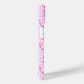 Roze Gingham Strik Hoesje voor Telefoon (Achterkant / Rechts)