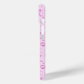Roze Gingham Strik Hoesje voor Telefoon (Achterkant / Links)