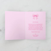 Roze Gingham Strikte Foto Moederdagkaart Kaart (Binnen)