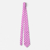 Roze gingham stropdas (Achterkant)