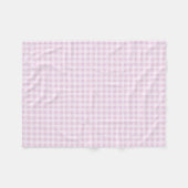 Roze Gingham Suikerspin Fleece Deken (Voorkant (Horizontaal))