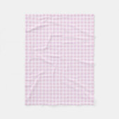Roze Gingham Suikerspin Fleece Deken (Voorkant)