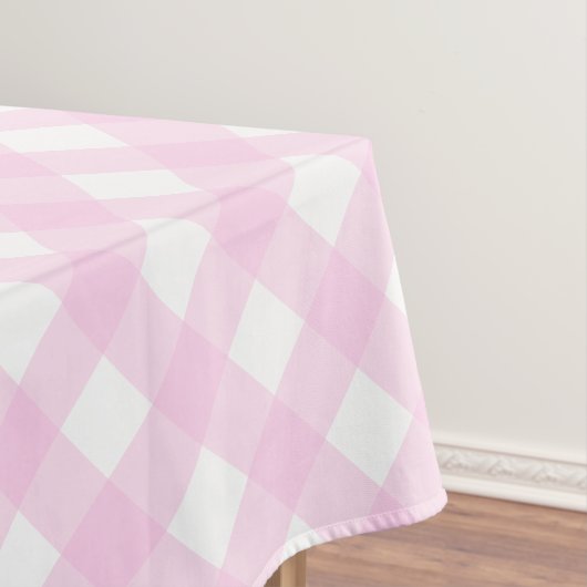 Roze Gingham Tafelkleed (Voorbeeld)