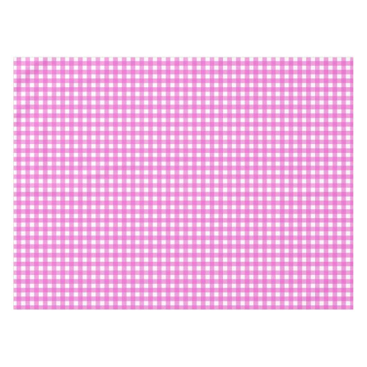 Roze gingham tafelkleed (Voorkant (Horizontaal))