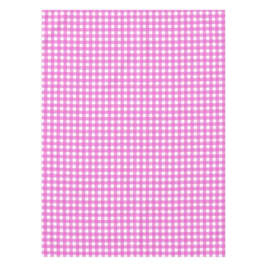 Roze gingham tafelkleed (Voorkant)