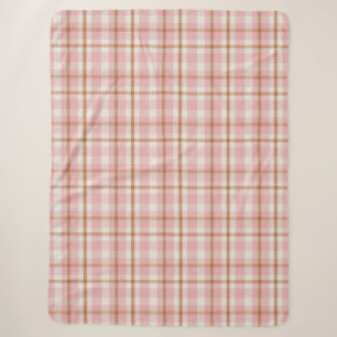 Roze Gingham tartan buffelplaid zomerpicknick Sherpa Deken