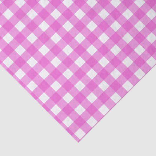 Roze gingham tissuepapier (Detail)