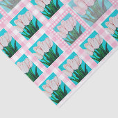 Roze Gingham Tulp Tissue Papier (Detail)
