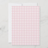 Roze Gingham Vers van de Markt Bruidsfeest Kaart (Achterkant)