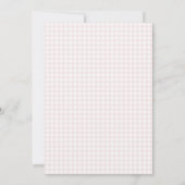 Roze Gingham Vintage babyshower uitnodiging (Achterkant)