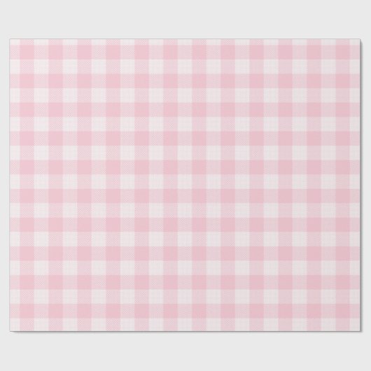 Roze gingham voor Collectie dat Baby ompakt Cadeaupapier (Vlak)