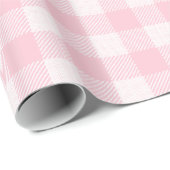 Roze gingham voor Collectie dat Baby ompakt Cadeaupapier (Rol Hoek)