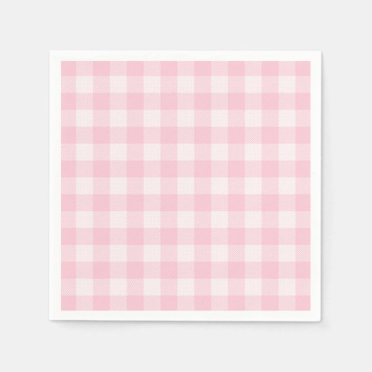 Roze gingham voor Collectie papier uit Baby Servet (Voorkant)