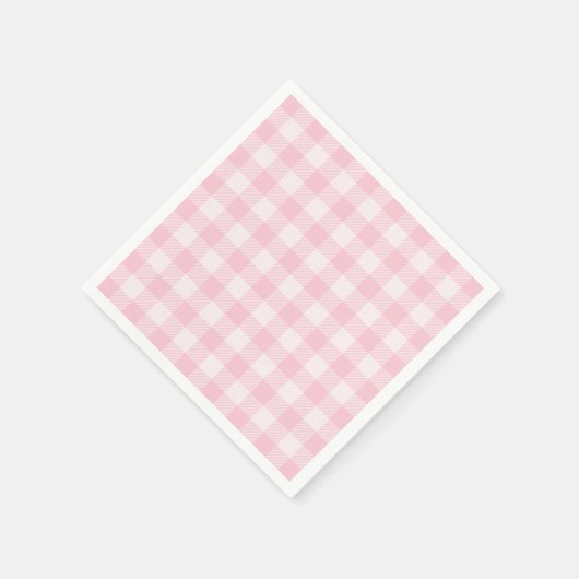 Roze gingham voor Collectie papier uit Baby Servet (Hoek)
