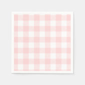 Roze gingham voor paaspapier servetten (Voorkant)