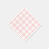 Roze gingham voor paaspapier servetten (Hoek)