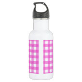 Roze gingham waterfles (Achterkant)