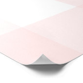 Roze Gingham Welcome Sign. Poster (Hoek)