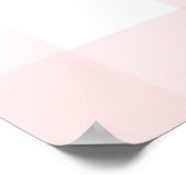 Roze Gingham Welkom Poster (Hoek)