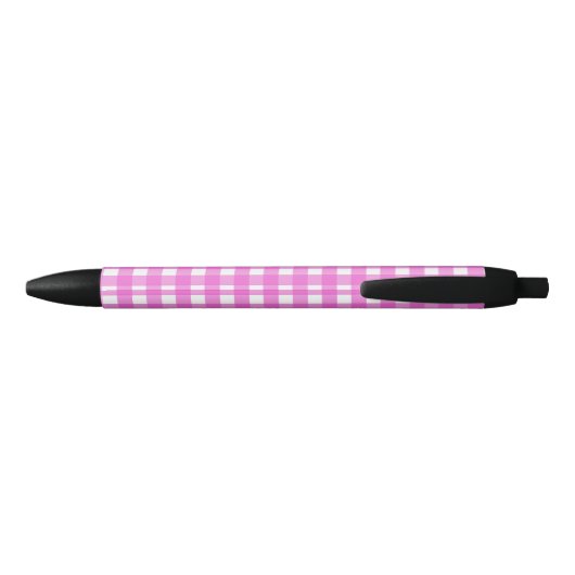 Roze gingham zwarte inkt pen (Achterkant)