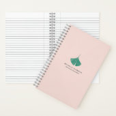 Roze Ginkgo Leaf Eenvoudige Natuur Notitieboek (Binnen)