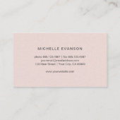  Roze Ginkgo Leaf Eenvoudige Natuur Visitekaartje (Achterkant)