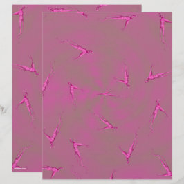 Roze Ginseng Man Scrapbook Papier 2-zijdige Pagina