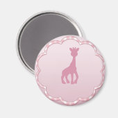 roze giraf magneet (Voorkant / Achterkant)