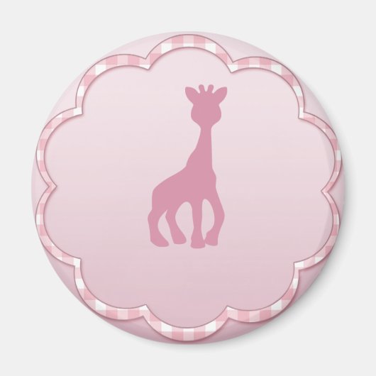 roze giraf magneet (Voorkant)