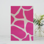 Roze Giraffe afdrukken Briefpapier (Staand voorkant)