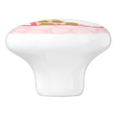 Roze Giraffe Baby Girl Nursery Oerwoud Cute Keramische Knop (Zijkant)