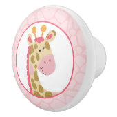 Roze Giraffe Baby Girl Nursery Oerwoud Cute Keramische Knop (Rechts)
